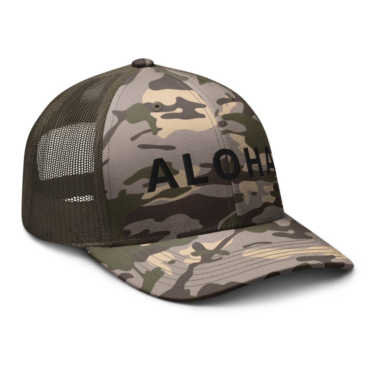 Camouflage ALOHA trucker hat