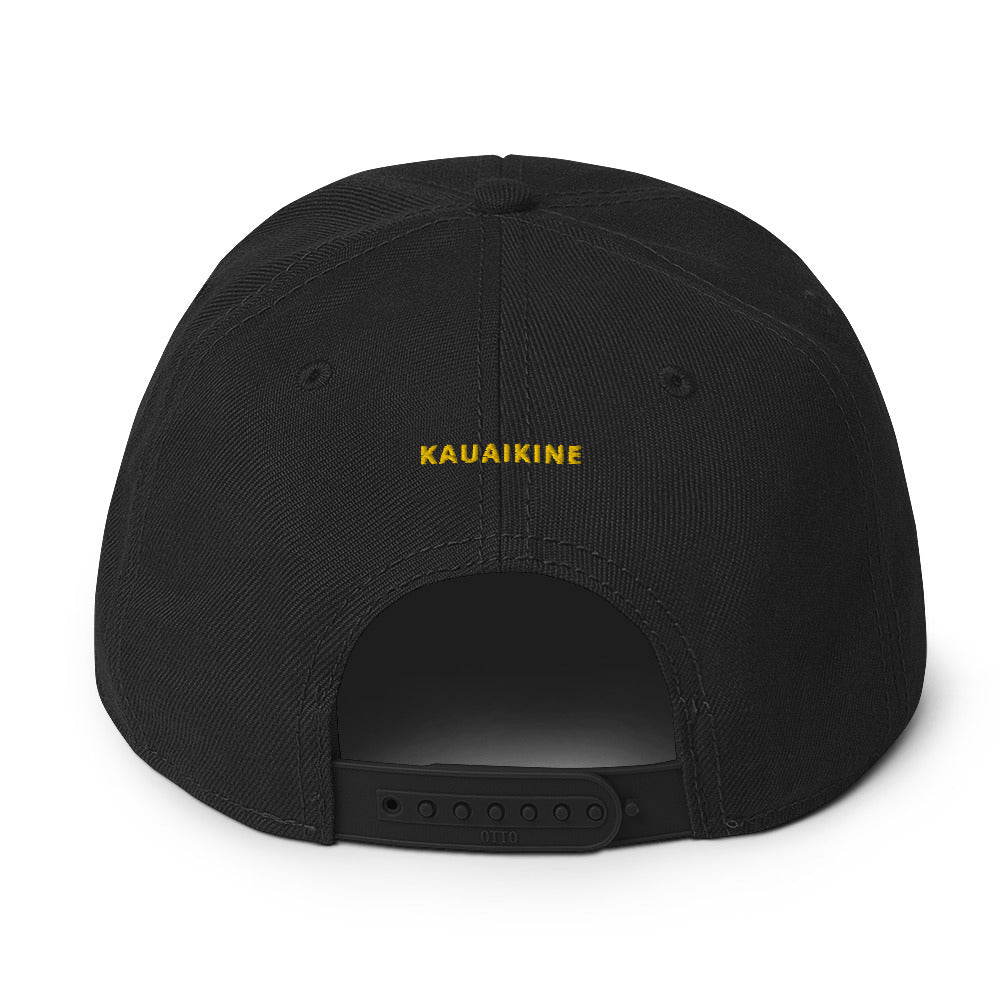 Embroidered KAUAIKINE KILAUEA FISH ON Snapback Hat 12 colors available ON port side FISH starboard side