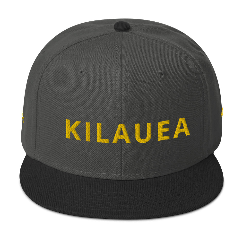 Embroidered KAUAIKINE KILAUEA FISH ON Snapback Hat 12 colors available ON port side FISH starboard side