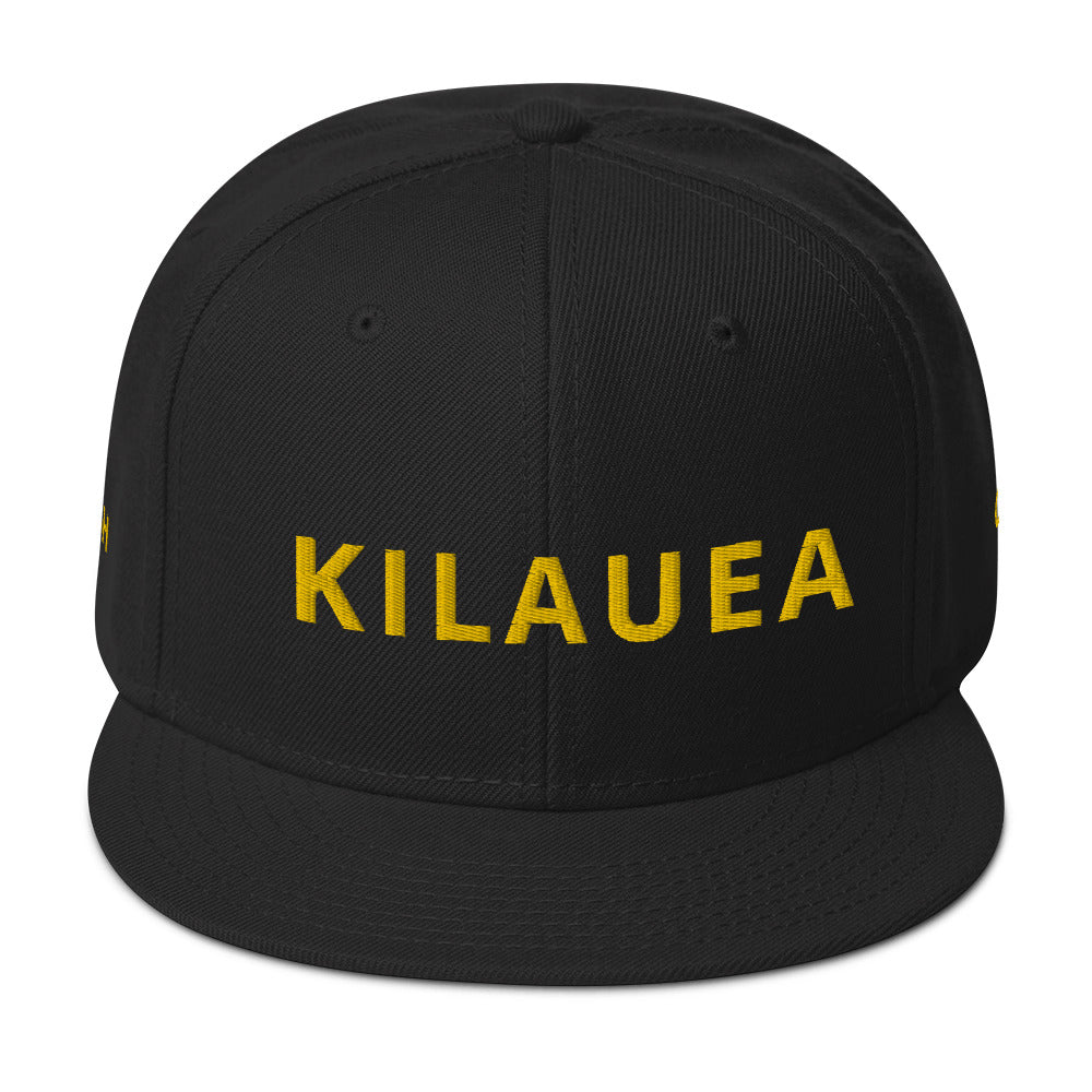 Embroidered KAUAIKINE KILAUEA FISH ON Snapback Hat 12 colors available ON port side FISH starboard side