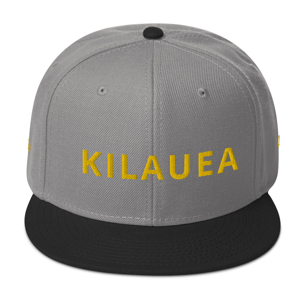 Embroidered KAUAIKINE KILAUEA FISH ON Snapback Hat 12 colors available ON port side FISH starboard side