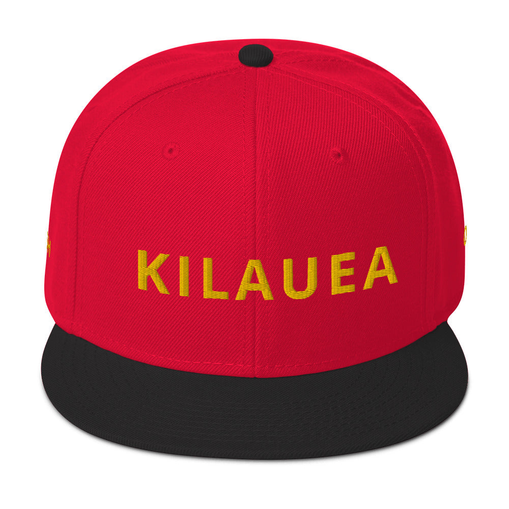 Embroidered KAUAIKINE KILAUEA FISH ON Snapback Hat 12 colors available ON port side FISH starboard side