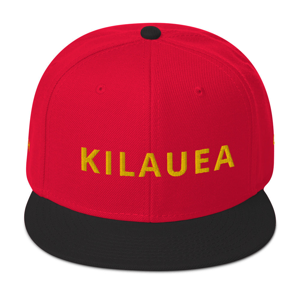 Embroidered KAUAIKINE KILAUEA FISH ON Snapback Hat 12 colors available ON port side FISH starboard side