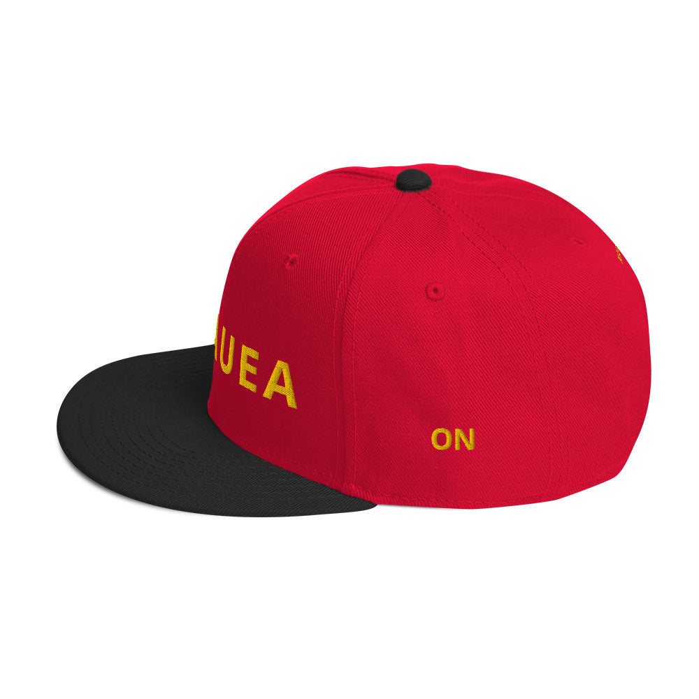 Embroidered KAUAIKINE KILAUEA FISH ON Snapback Hat 12 colors available ON port side FISH starboard side