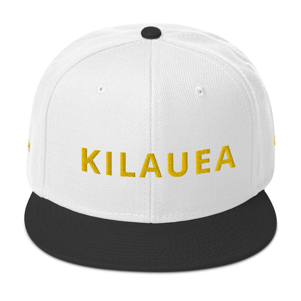 Embroidered KAUAIKINE KILAUEA FISH ON Snapback Hat 12 colors available ON port side FISH starboard side