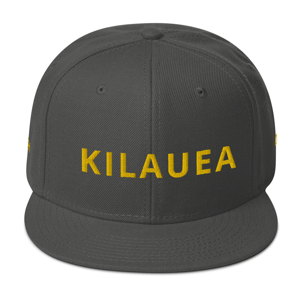 Embroidered KAUAIKINE KILAUEA FISH ON Snapback Hat 12 colors available ON port side FISH starboard side