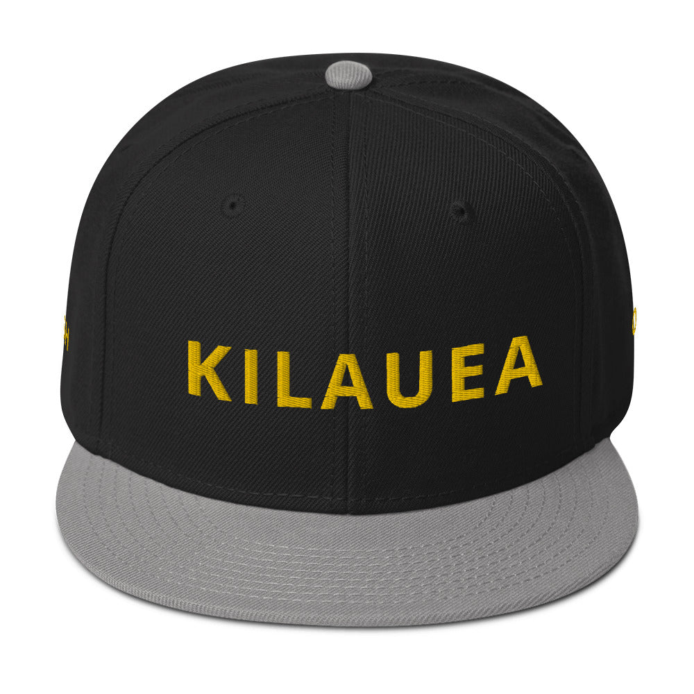 Embroidered KAUAIKINE KILAUEA FISH ON Snapback Hat 12 colors available ON port side FISH starboard side