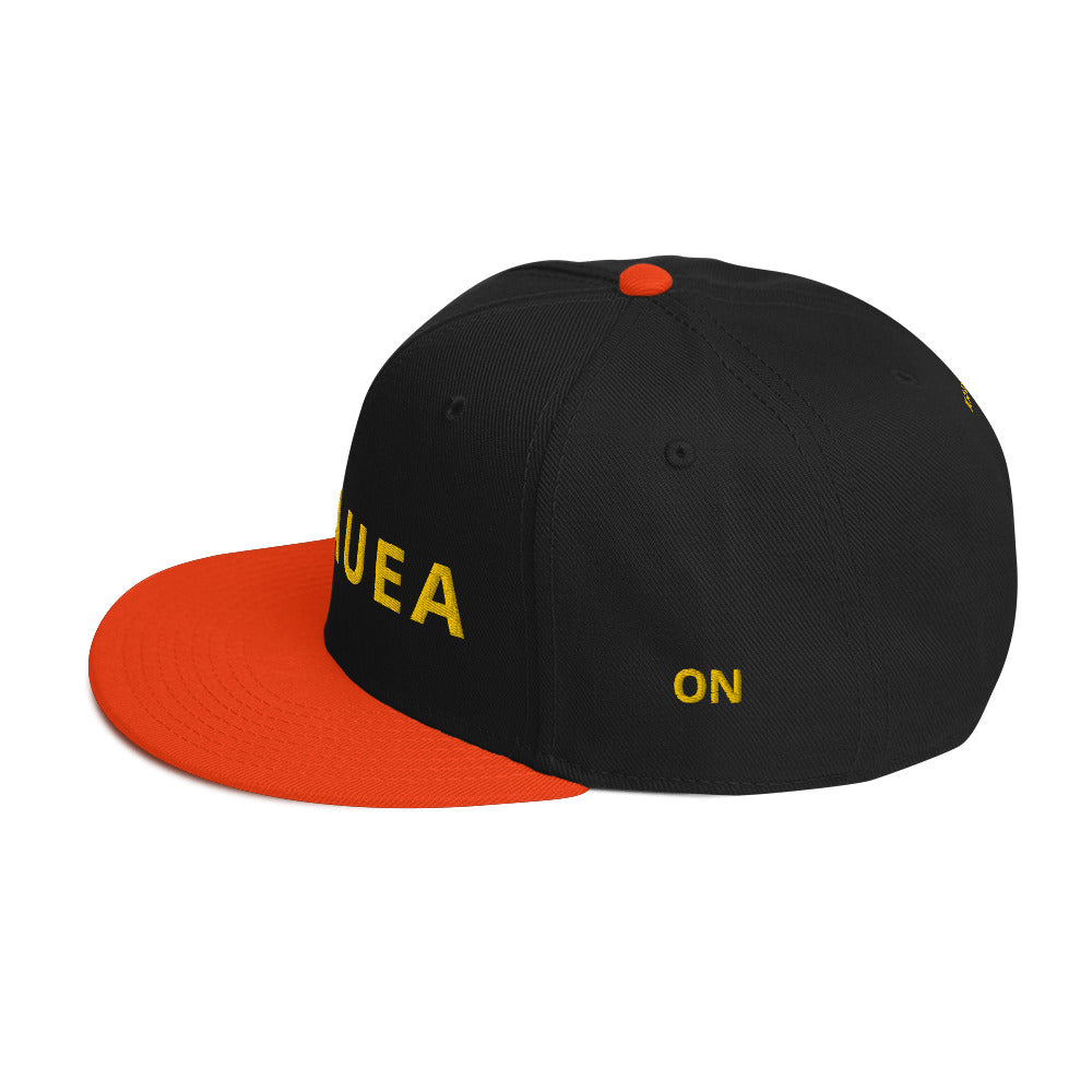 Embroidered KAUAIKINE KILAUEA FISH ON Snapback Hat 12 colors available ON port side FISH starboard side