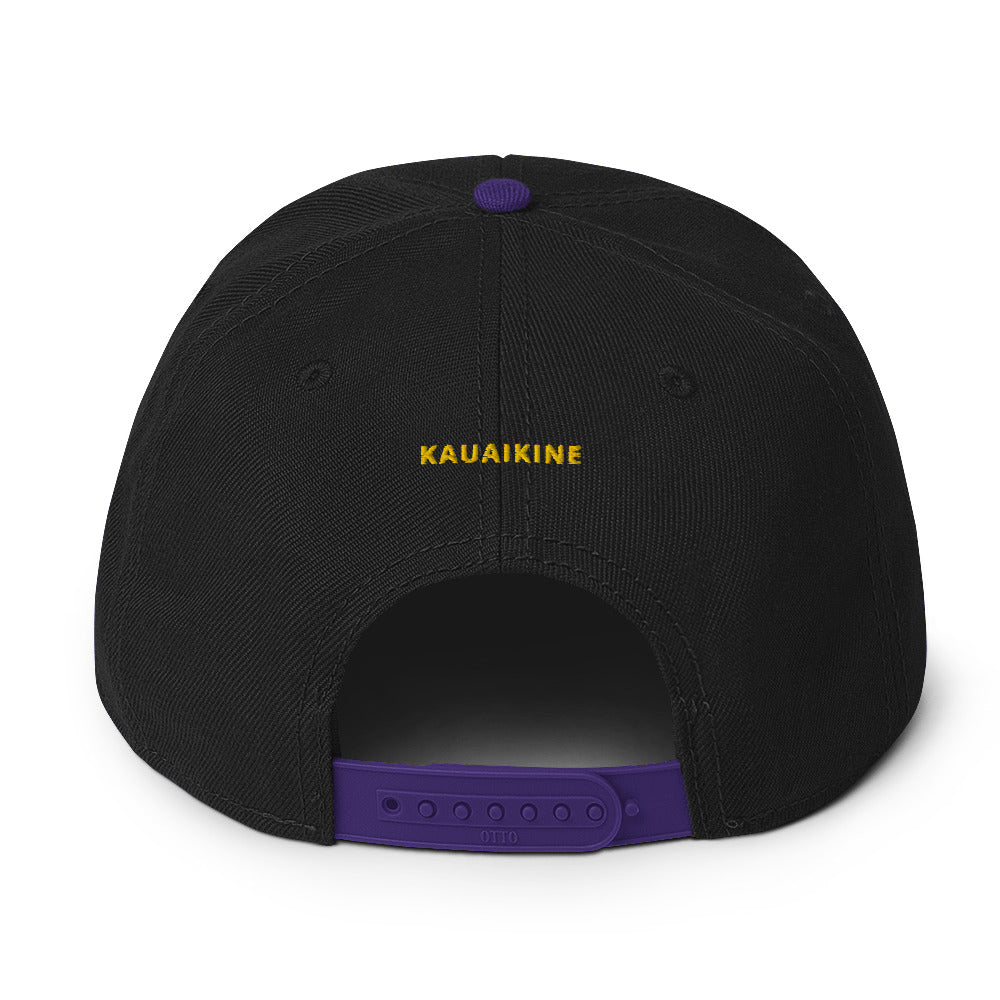 Embroidered KAUAIKINE KILAUEA FISH ON Snapback Hat 12 colors available ON port side FISH starboard side