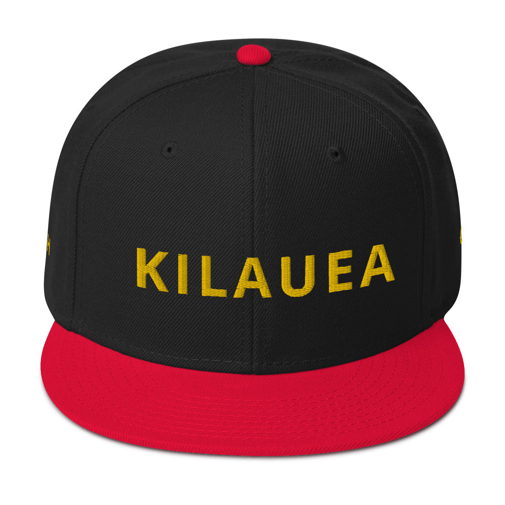 Embroidered KAUAIKINE KILAUEA FISH ON Snapback Hat 12 colors available ON port side FISH starboard side