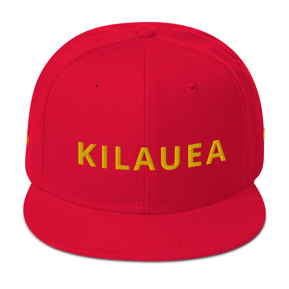 Embroidered KAUAIKINE KILAUEA FISH ON Snapback Hat 12 colors available ON port side FISH starboard side