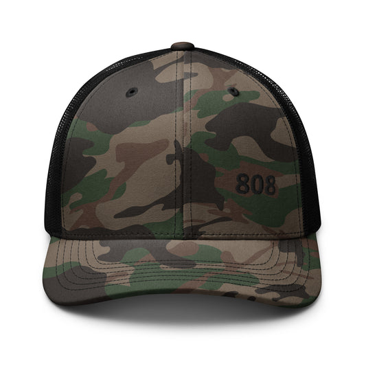 808 Camouflage trucker hat