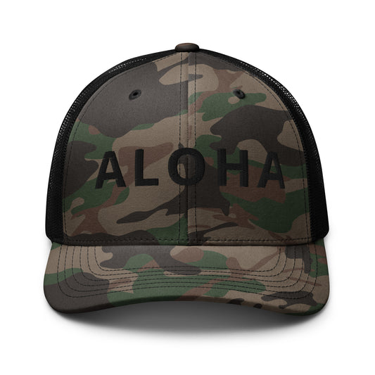 Camouflage ALOHA trucker hat