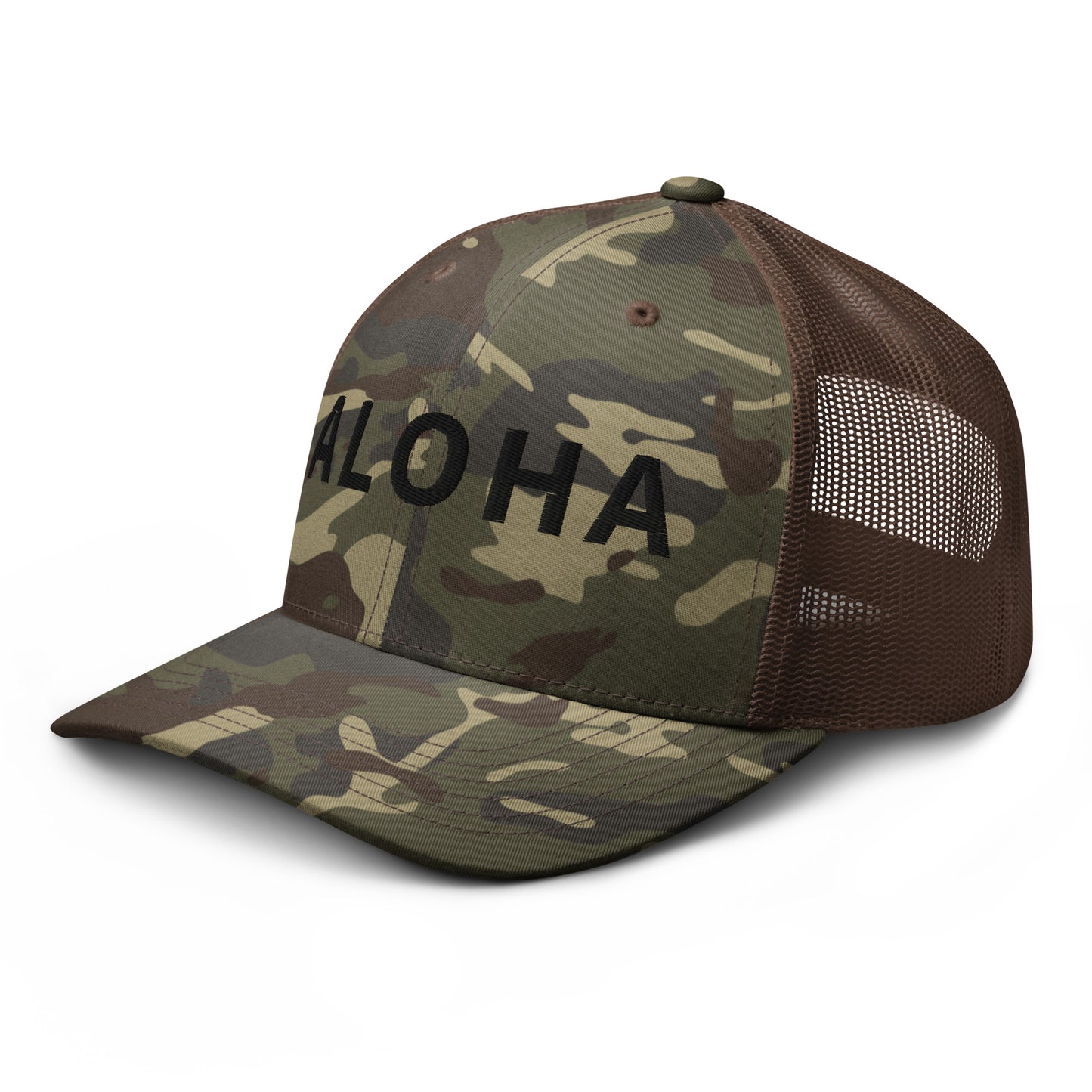 Camouflage ALOHA trucker hat