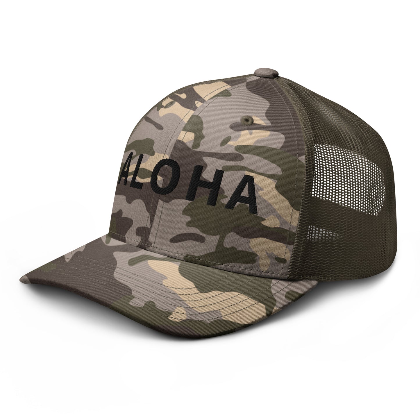 Camouflage ALOHA trucker hat