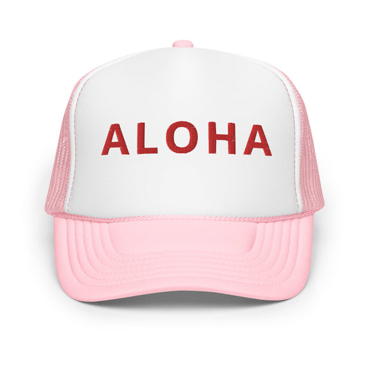 Embroidered ALOHA Foam trucker hat 8 colors available