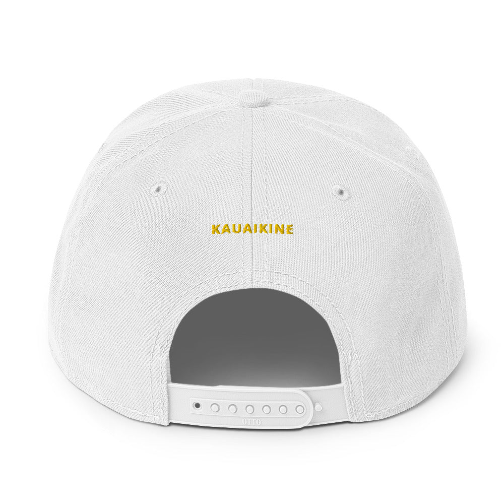 Embroidered KAUAIKINE KILAUEA FISH ON Snapback Hat 12 colors available    ON port side               FISH starboard side